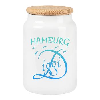 Anker Hamburg Diggi - Keksdose mit Holzdeckel - Weiß - Vorne