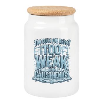 Cold Calisthenics Reps - Keksdose mit Holzdeckel - Weiß - Vorne