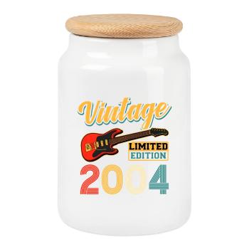 Vintage Guitar Édition Limitée Art 2004 - Boîte à biscuits avec couvercle en bois - blanc - Devant