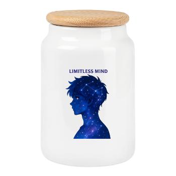 Grenzloser Geist Nebula - Keksdose mit Holzdeckel - Weiß - Vorne