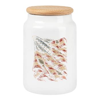 Veterans Day for Democrats - Cookie Jar with Wooden Lid - white - Front
