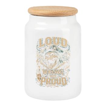 Shanty Chor Seemannslieder Loud Wrong And Proud - Keksdose mit Holzdeckel - Weiß - Vorne