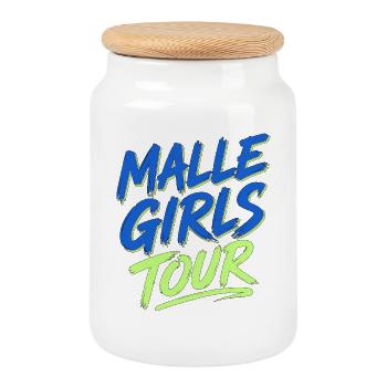 Malle Girls Tour Mallorca Holiday Party - Cookie Jar with Wooden Lid - white - Front