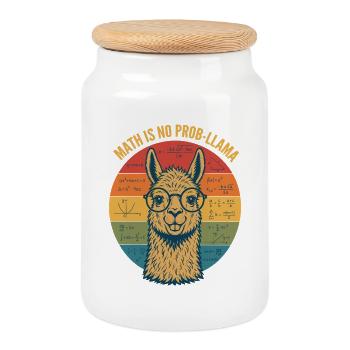 Les maths ne sont pas un t-shirt de prof de maths à problèmes - Boîte à biscuits avec couvercle en bois - blanc - Devant