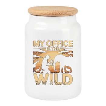 Wildlife Vet My Office Is The Wild Wildlife Care - Keksdose mit Holzdeckel - Weiß - Vorne