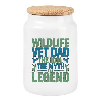 Wildlife Vet Dad The Idol The Exotic Animal Care - Keksdose mit Holzdeckel - Weiß - Vorne