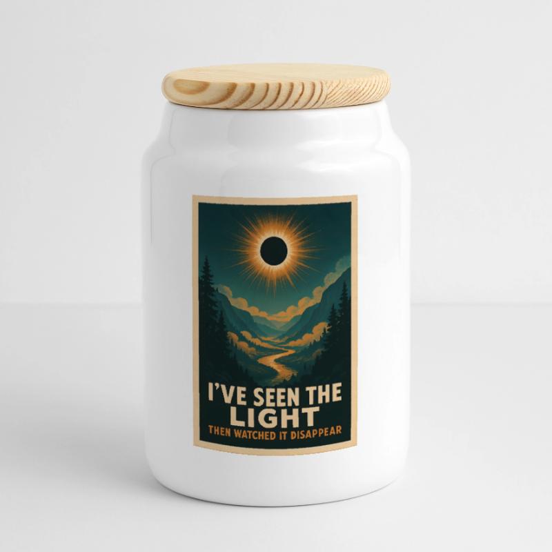 Licht verschwindet | Eclipse Keksdose mit Holzdeckel