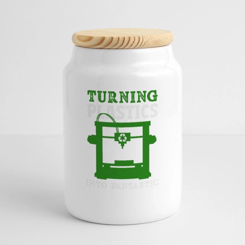 Turning Plastic Into Awesome 3D Printer Cookie Jar with Wooden Lid