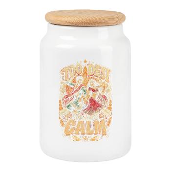 Bollywood est trop desi pour rester calme - Boîte à biscuits avec couvercle en bois - blanc - Devant