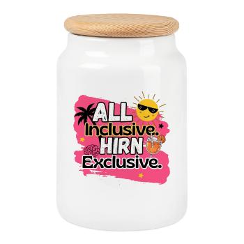 Funny Mallorca T-Shirt Neon Pink Party Girls - Cookie Jar with Wooden Lid - white - Front