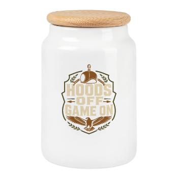 Falconry Falconers Birds of Prey Birds of Prey Guides - Cookie Jar with Wooden Lid - white - Front