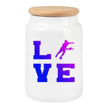 Pickleball Community Fans lieben Pickleballspieler - Keksdose mit Holzdeckel - Weiß - Vorne