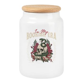 In My Bookish Era Gift Books - Cookie Jar with Wooden Lid - white - Front