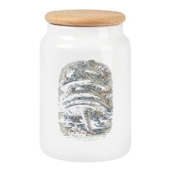Storm Chaser Meteorologist - Cookie Jar with Wooden Lid - white - Front