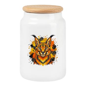 Karakal Vintage Sunset - Cookie Jar with Wooden Lid - white - Front