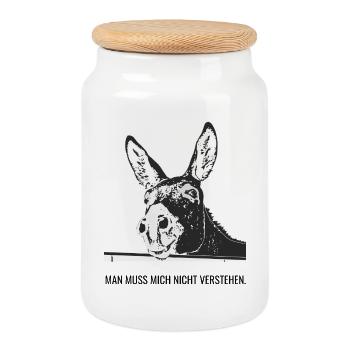 Man muss mich nicht verstehen. - Keksdose mit Holzdeckel - Weiß - Vorne