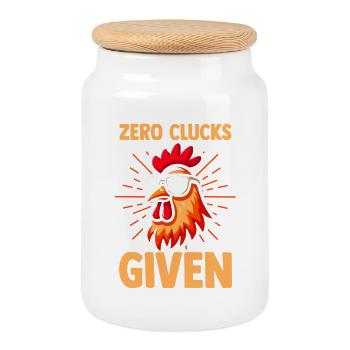 Farmer Rooster Flock Poultry Chicken - Keksdose mit Holzdeckel - Weiß - Vorne