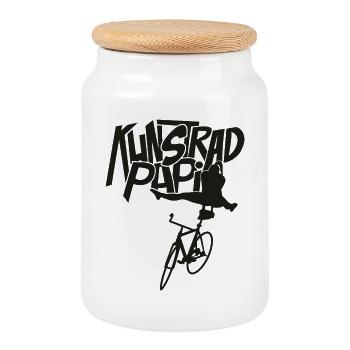 Artistic cycling, artistic cycling, indoor cycling - Cookie Jar with Wooden Lid - white - Front