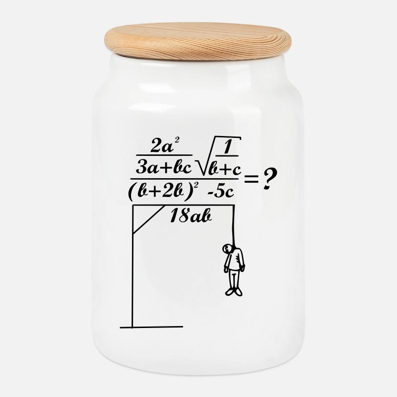 Mathe-Formel - Keksdose mit Holzdeckel - Weiß