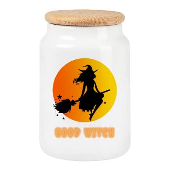 good witch - Keksdose mit Holzdeckel - Weiß - Vorne