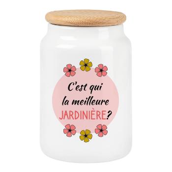 MAMIE. GRAND-MERE. FÊTE - Boîte à biscuits avec couvercle en bois - blanc - Devant