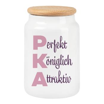 Perfekt Königlich Attraktiv - Keksdose mit Holzdeckel - Weiß - Vorne