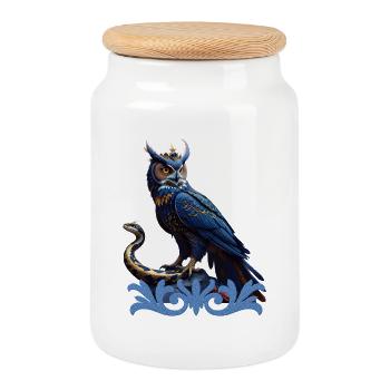 Rois des cieux et de la terre - Boîte à biscuits avec couvercle en bois - blanc - Devant