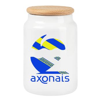 Axonais - Keksdose mit Holzdeckel - Weiß - Vorne