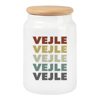 Vejle - Denmark - Dänemark - Skandinavien - Keksdose mit Holzdeckel - Weiß - Vorne