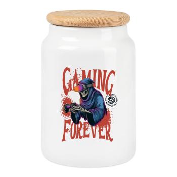 Gaming Forever – Reaper Edition - Keksdose mit Holzdeckel - Weiß - Vorne