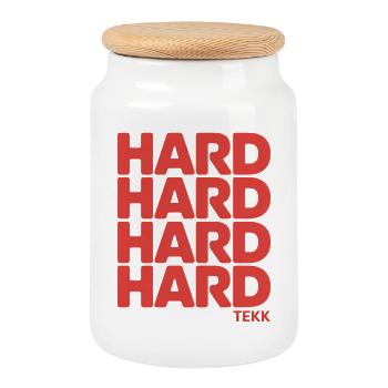 Hardtekk Tekke East Germany - Cookie Jar with Wooden Lid - white - Front