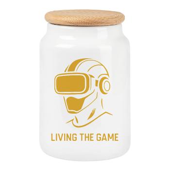 Golden VR: Living the Game - Cookie Jar with Wooden Lid - white - Front