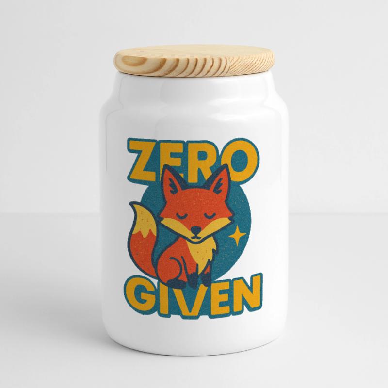 Zero Fox Given Cookie Jar with Wooden Lid