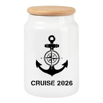 Anker Kompass Cruise 2026 - Keksdose mit Holzdeckel - Weiß - Vorne