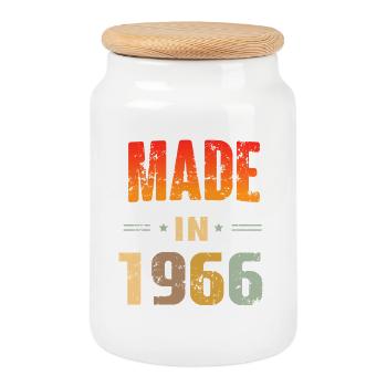 Grandpa Limited Edition Humor Anniversary 60 - Cookie Jar with Wooden Lid - white - Front