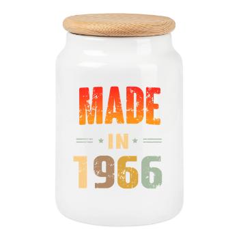 Grandpa Limited Edition Humor Anniversary 60 - Cookie Jar with Wooden Lid - white - Front