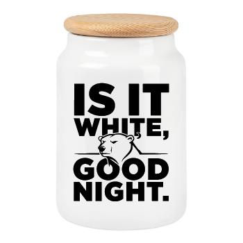 Bear Polar Bear Is It White Good Night Arctic Predator - Cookie Jar with Wooden Lid - white - Front