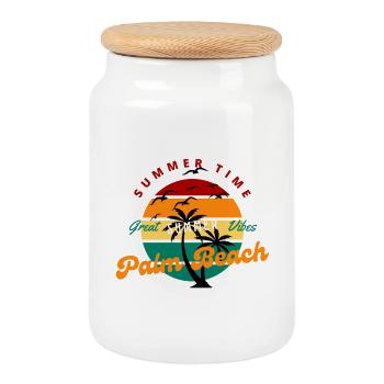 Great Summer - Keksdose mit Holzdeckel - Weiß - Vorne