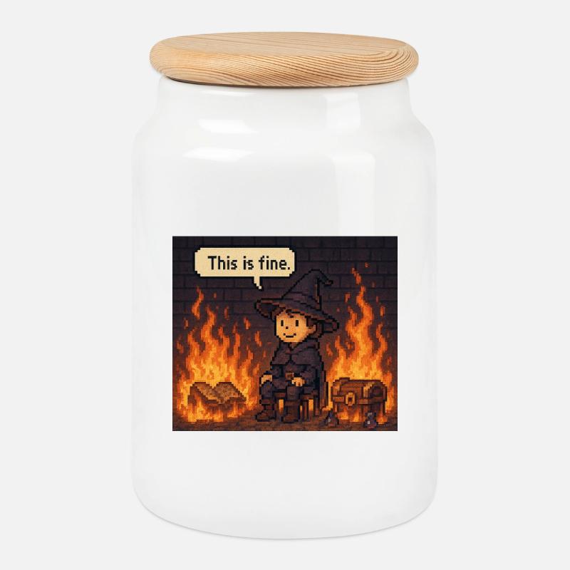 C’est très bien - Boîte à biscuits avec couvercle en bois - blanc