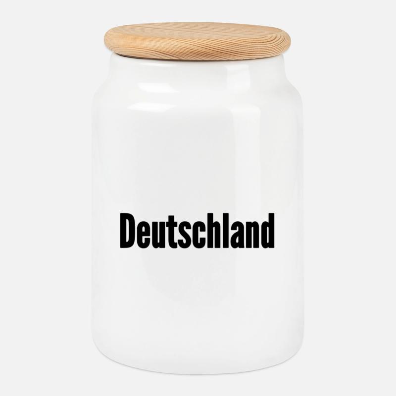 Deutschland - Keksdose mit Holzdeckel - Weiß