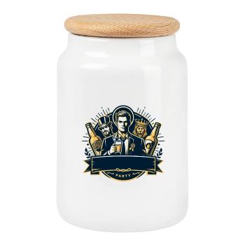 Bachelor Party - Bachelor Party 4 - Cookie Jar with Wooden Lid - white - Front