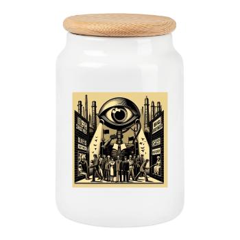 Frère aîné - Boîte à biscuits avec couvercle en bois - blanc - Devant