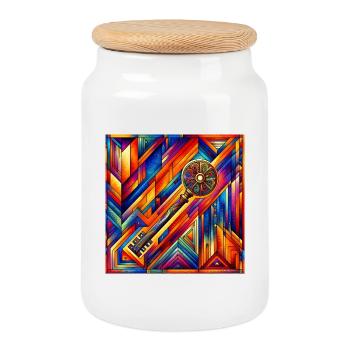 Clé de l’âme - Boîte à biscuits avec couvercle en bois - blanc - Devant