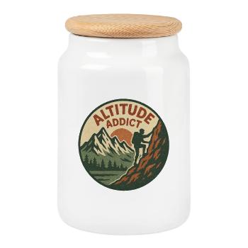 Altitude Addict - Keksdose mit Holzdeckel - Weiß - Vorne