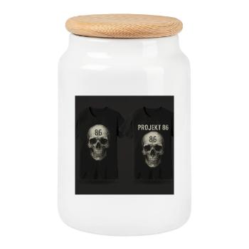 Beginning - Cookie Jar with Wooden Lid - white - Front