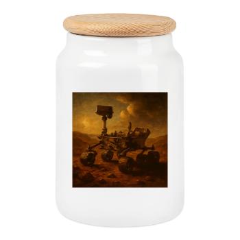 Das Ende der Welt - Keksdose mit Holzdeckel - Weiß - Vorne