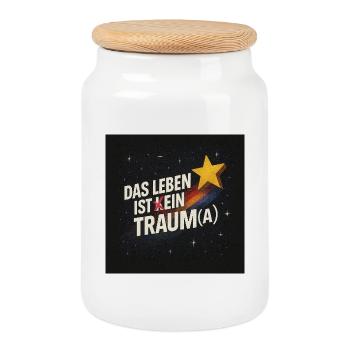 Le traumatisme en bref - Boîte à biscuits avec couvercle en bois - blanc - Devant