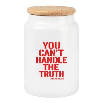 You Can't Handle the Truth - Cookie Jar with Wooden Lid - white - Front