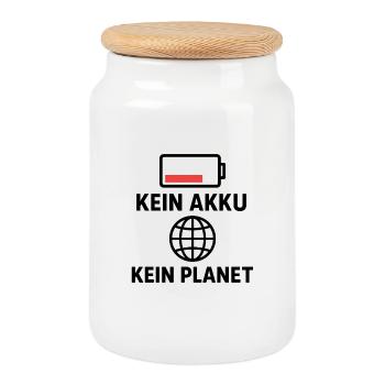 T-shirt éco-conscient - Boîte à biscuits avec couvercle en bois - blanc - Devant