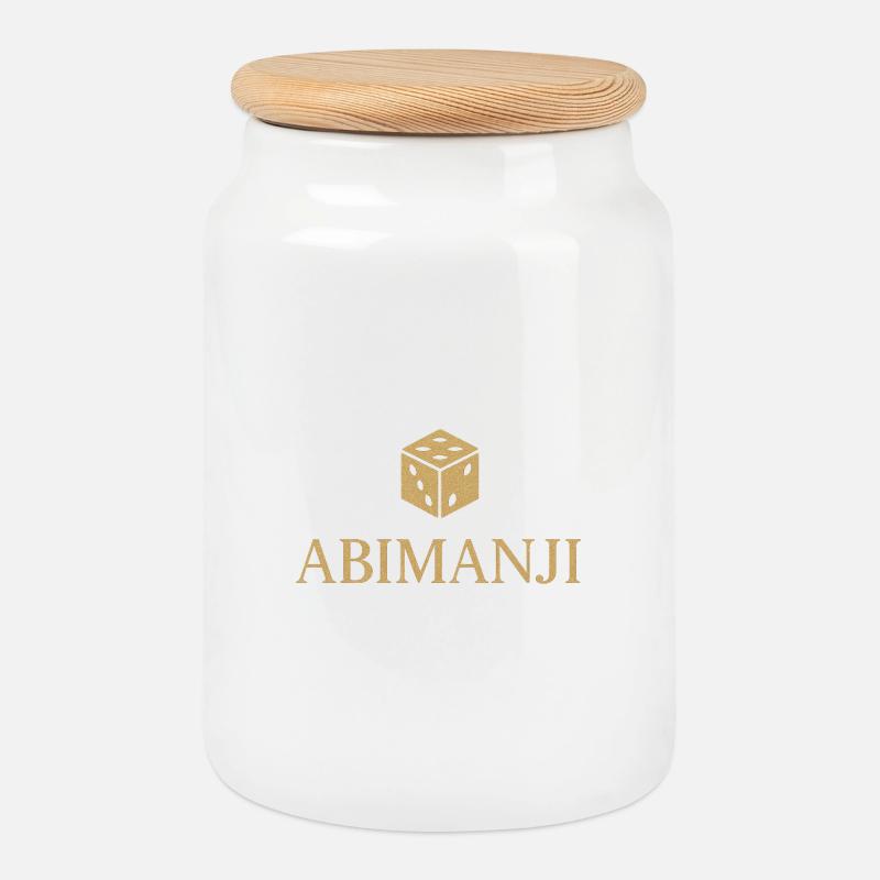 Abimanji - Keksdose mit Holzdeckel - Weiß